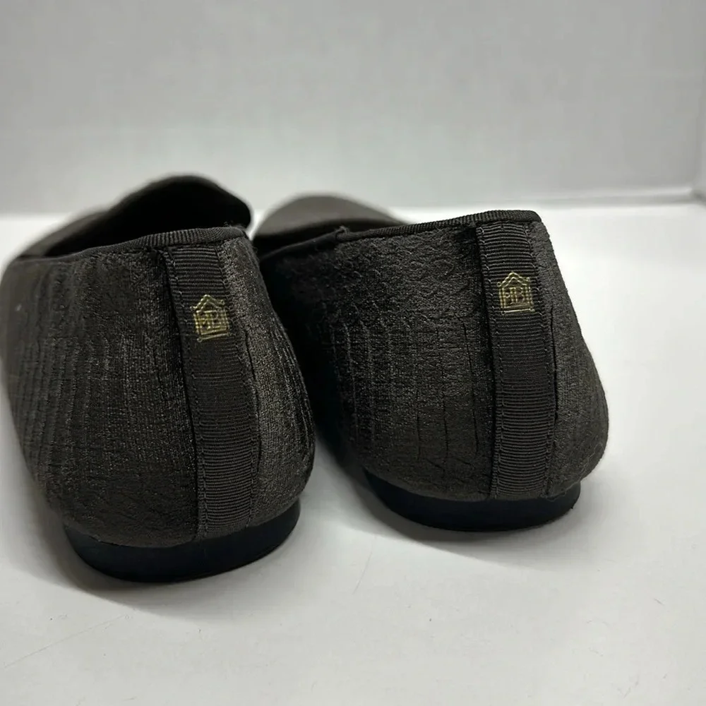 Birdies The Starling Loafers Slip On Shoes Python Snake Velvet Dark Gray Size 8